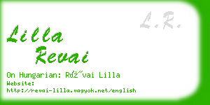 lilla revai business card